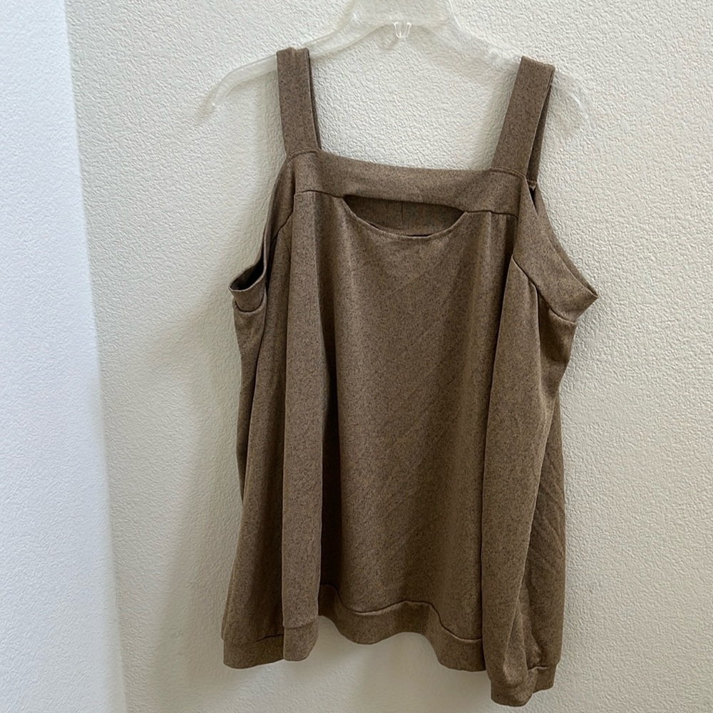 NO BRAND OFF SHOULD LONG SLEEVES TOP 2XL